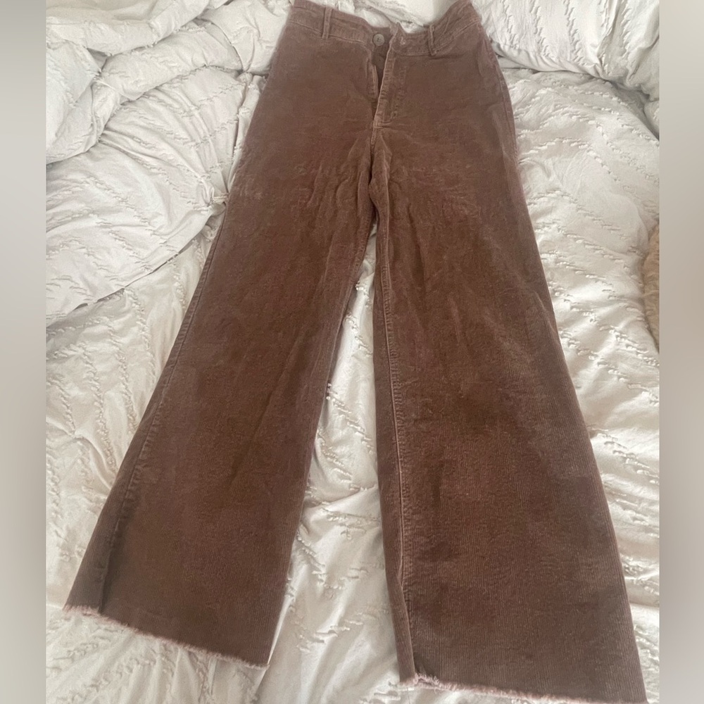 Brown corduroy, wide leg pant